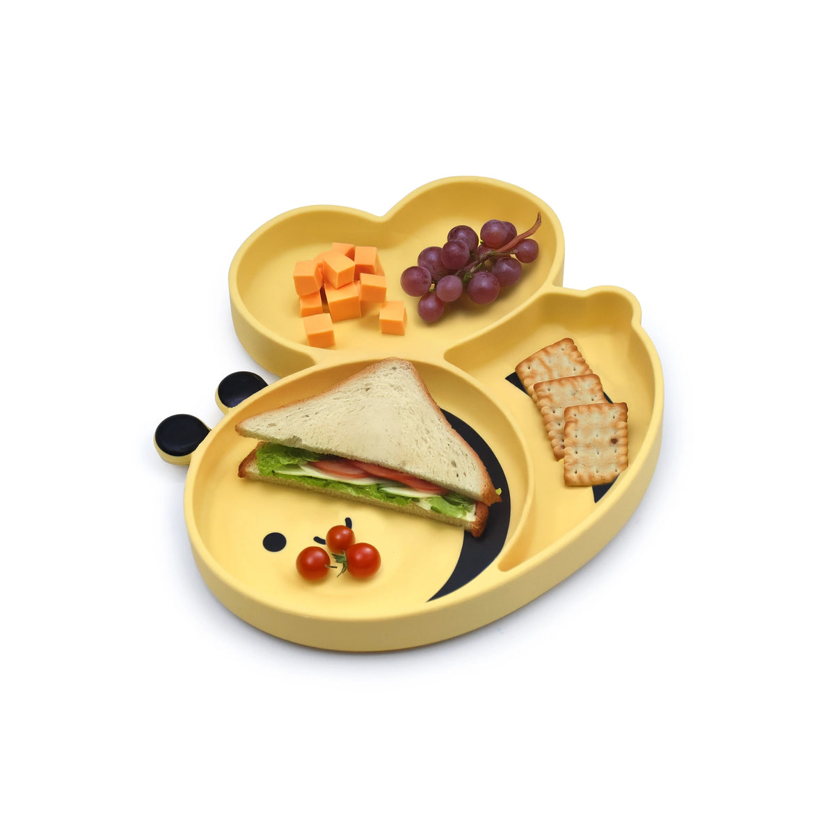 Kinder Silikonteller mit Saugnapf Biene