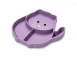 Kinder Silikonteller mit Saugnapf Katze