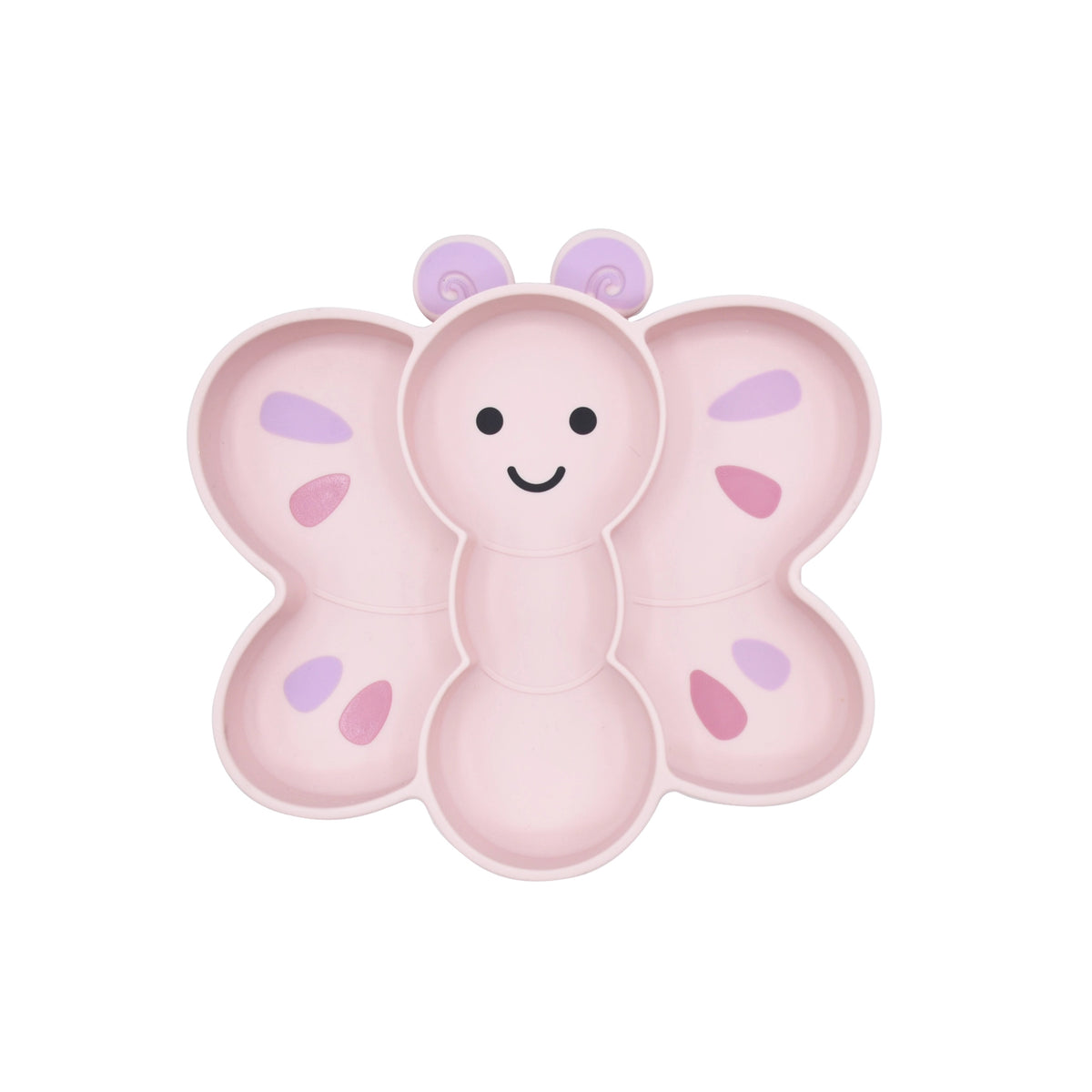 Kinder Silikonteller mit Saugnapf Schmetterling