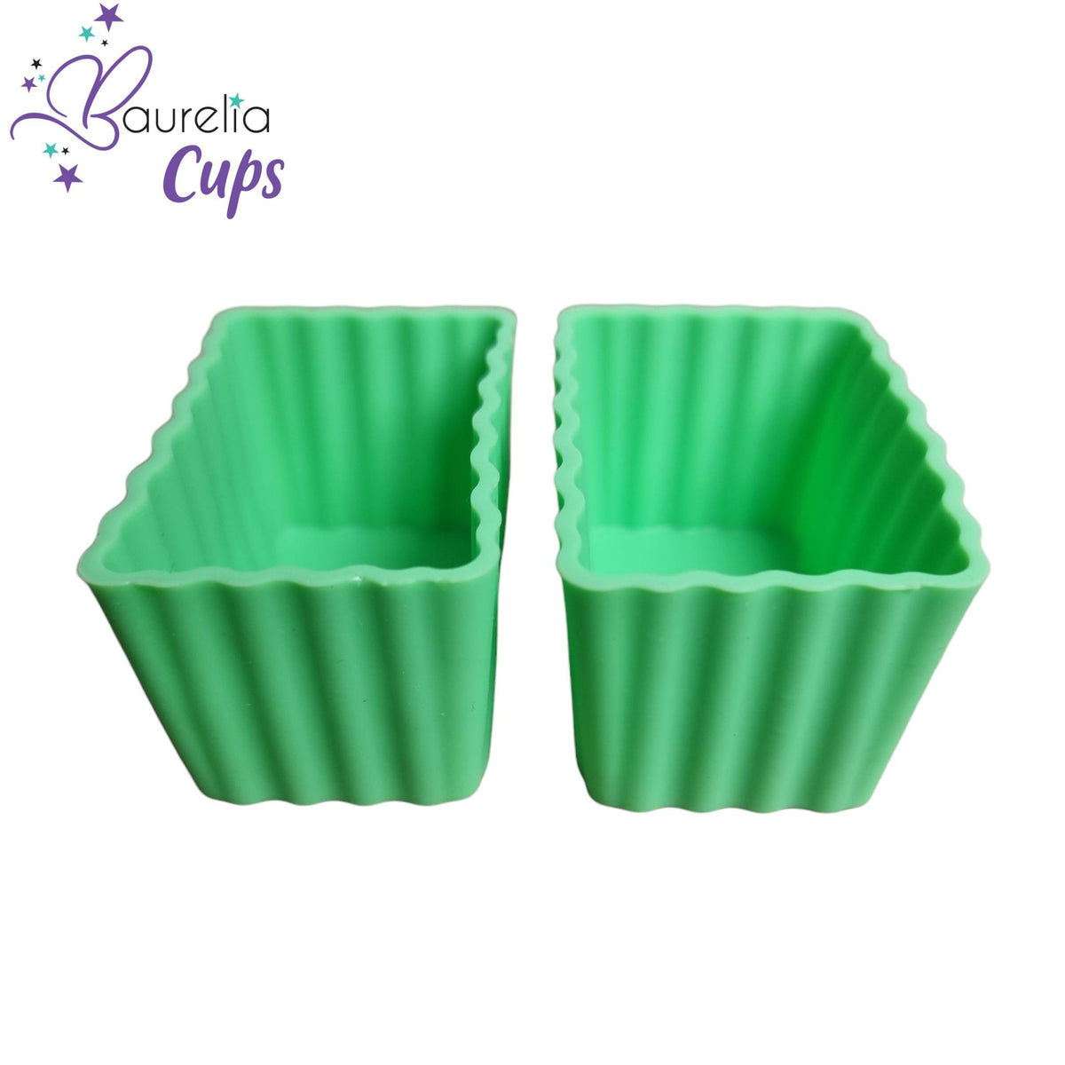 Silikonformen Baurelia Cups Rectangle 2er Set Grün