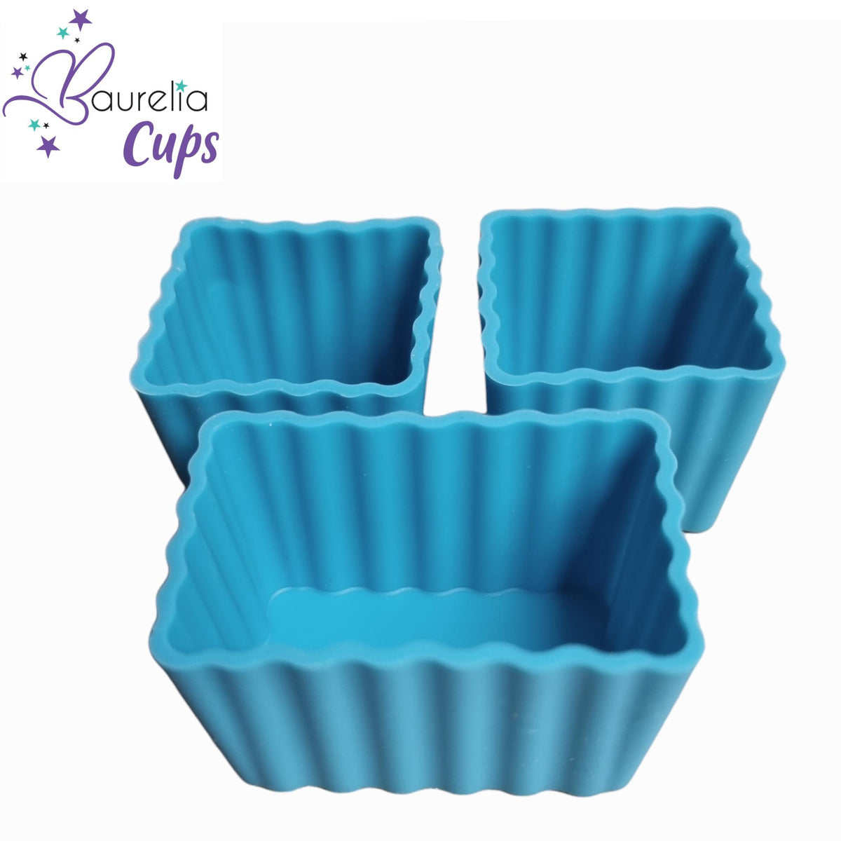 Silikonformen Baurelia Cups MIX 3er Set Türkis