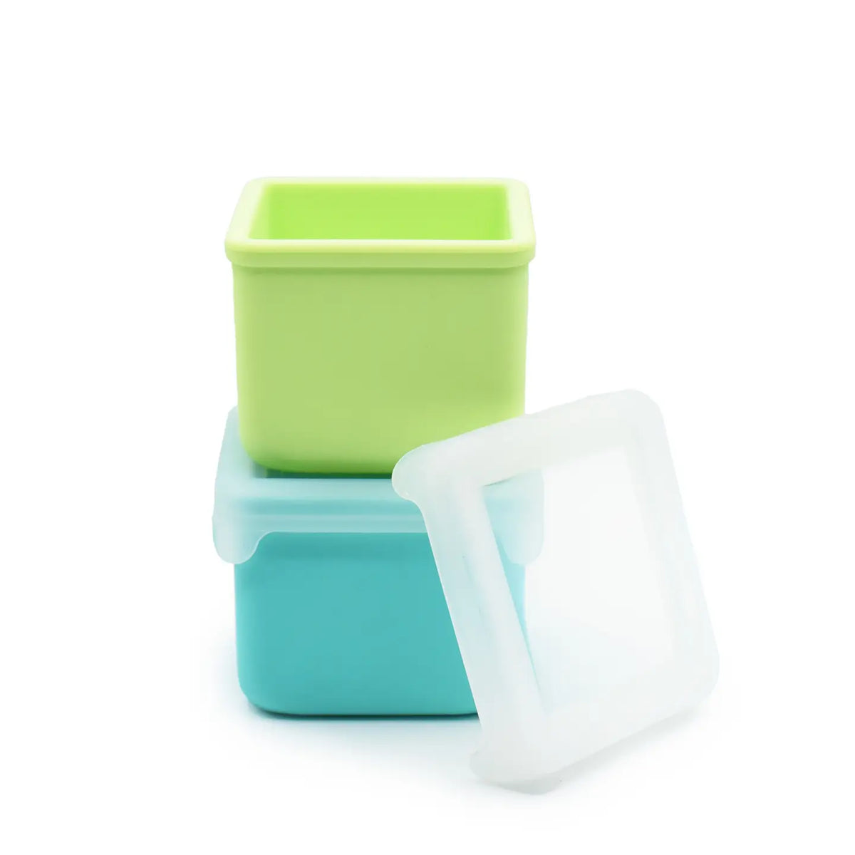 Snackbehälter XL aus Silikon Blau / Grün
