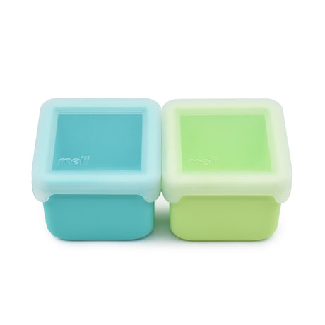 Snackbehälter XL aus Silikon Blau / Grün