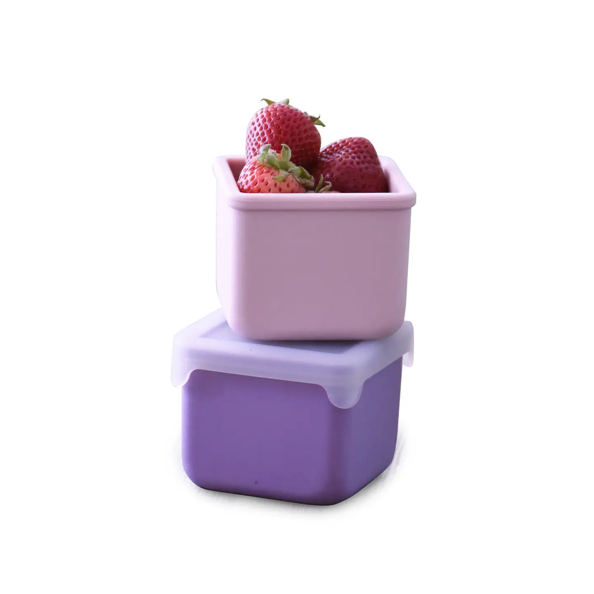 Snackbehälter XL aus Silikon Rosa / Violett