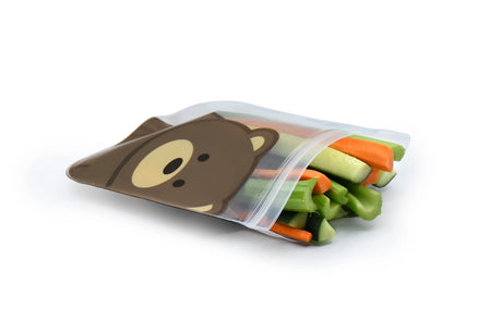 Lunchbag & Snackbeutel wiederverwendbar 2er Set Bär