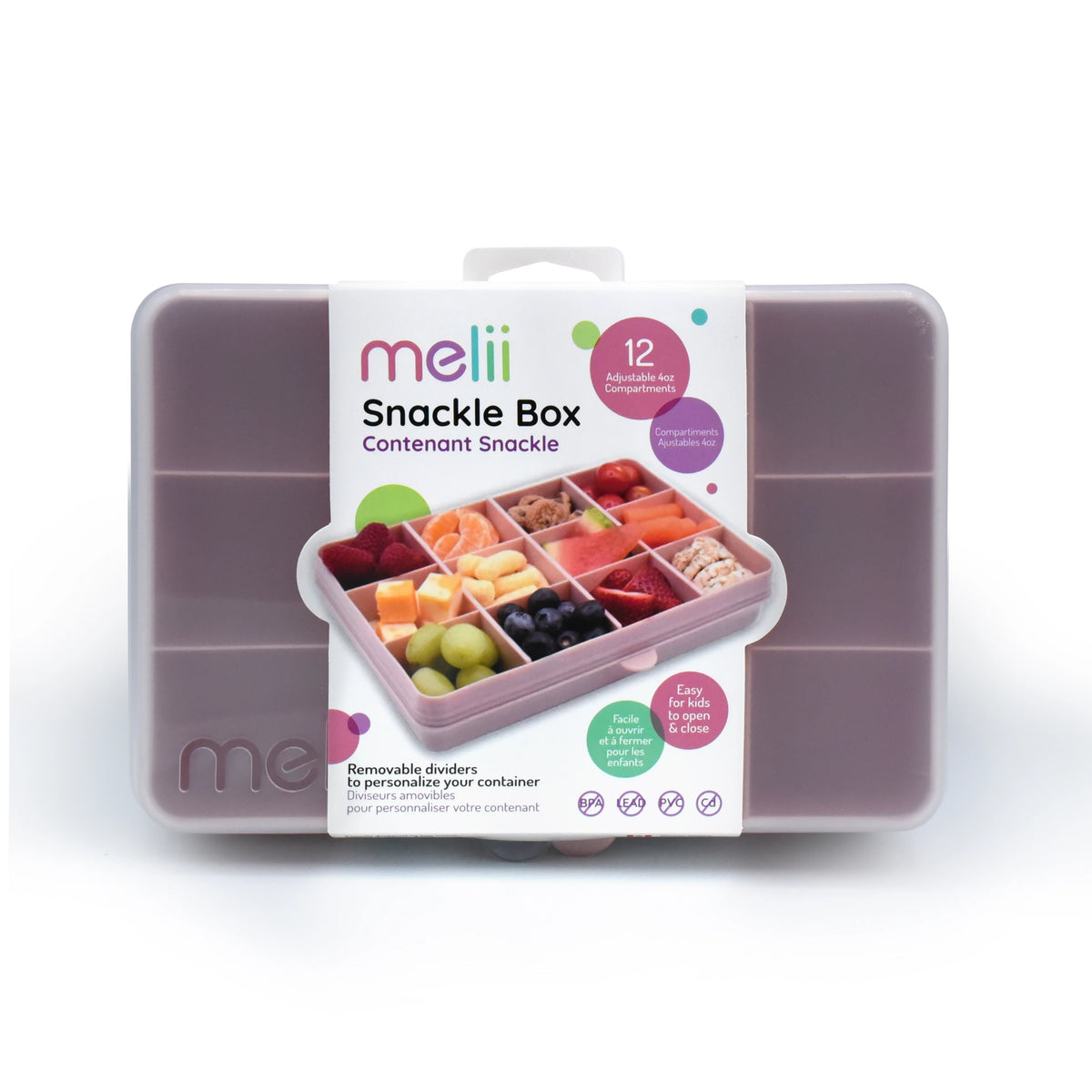 Znünibox Snackbox Melii mit 12 Unterteilungen Rosa