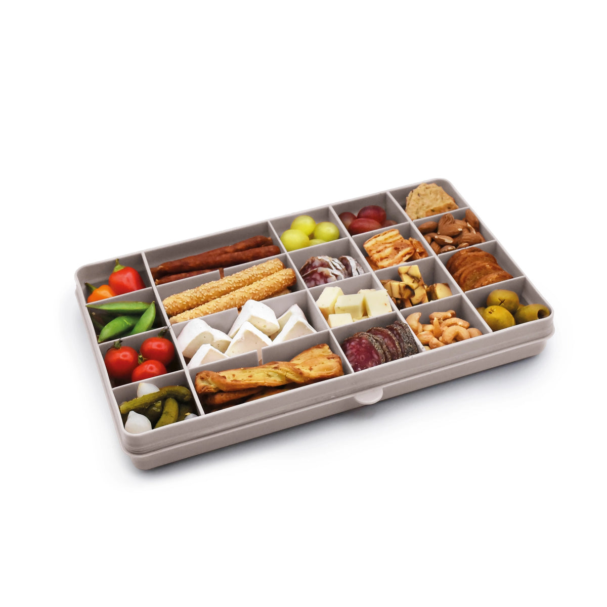 Znünibox Snackbox Melii mit 24 Unterteilungen Grau