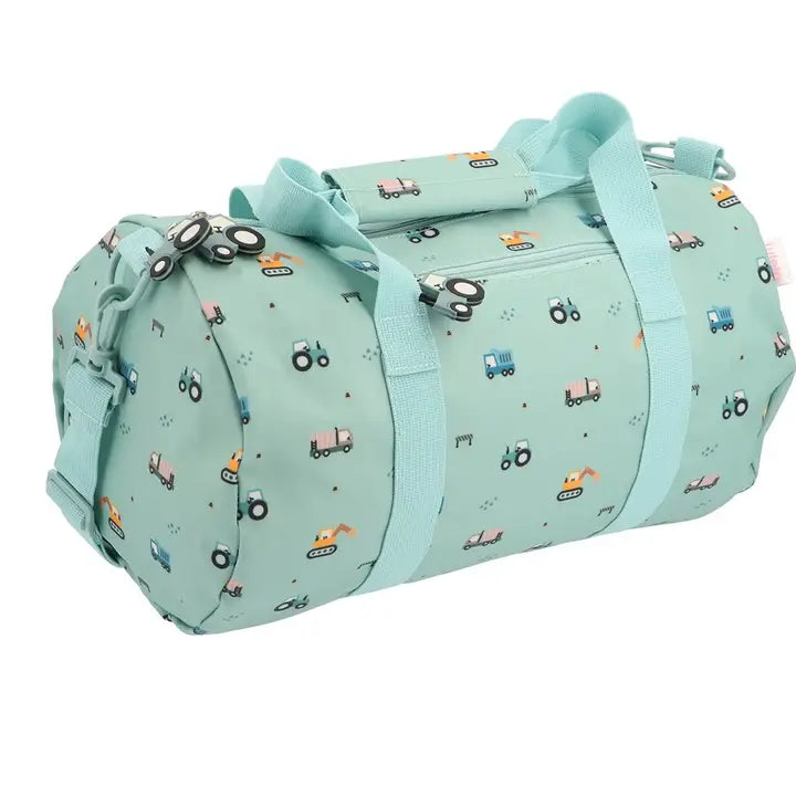 Kinder Sport- und Reisetasche Fahrzeuge Mint