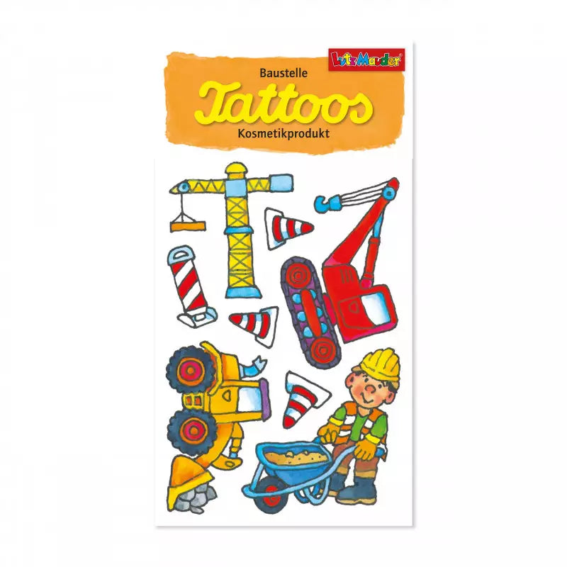 Kinder Tattoo Baustelle