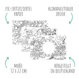 12 Tischsets zum ausmalen - Mix Bauernhof, Prinzessin, Weltraum
