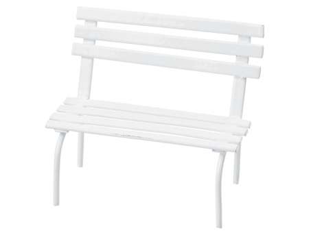 Wichtelzubehör Bank Metall Weiss