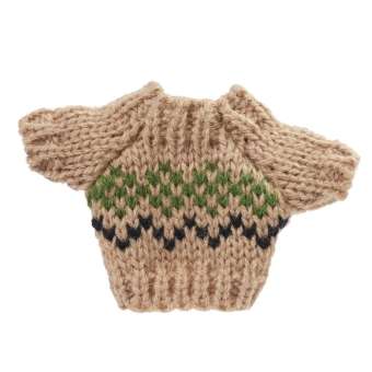 Wichtelzubehör Pullover Braun Muster