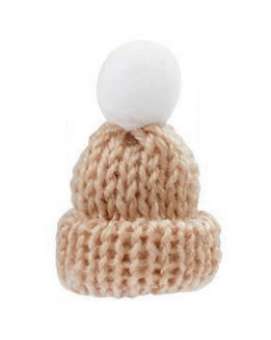 Wichtelzubehör Strickmütze Beige