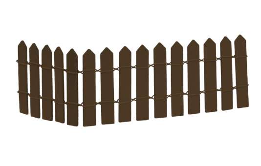 Wichtelzubehör Zaun Dunkelbraun