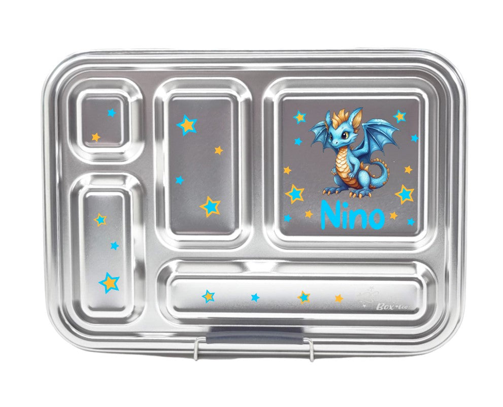 Edelstahl Znünibox Baurelia Box Eco mit 5 Unterteilungen Weiss