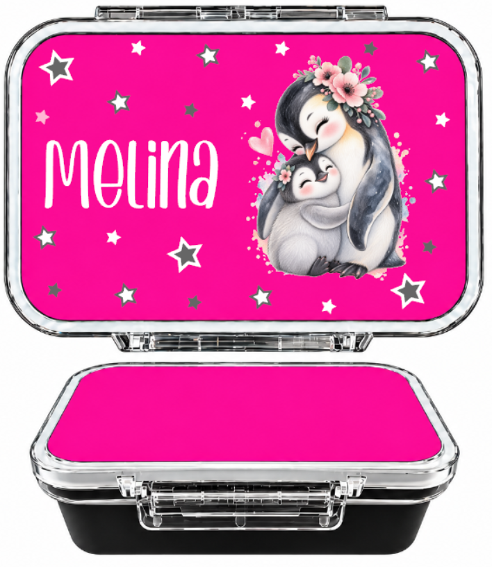Edelstahl Znünibox Pink