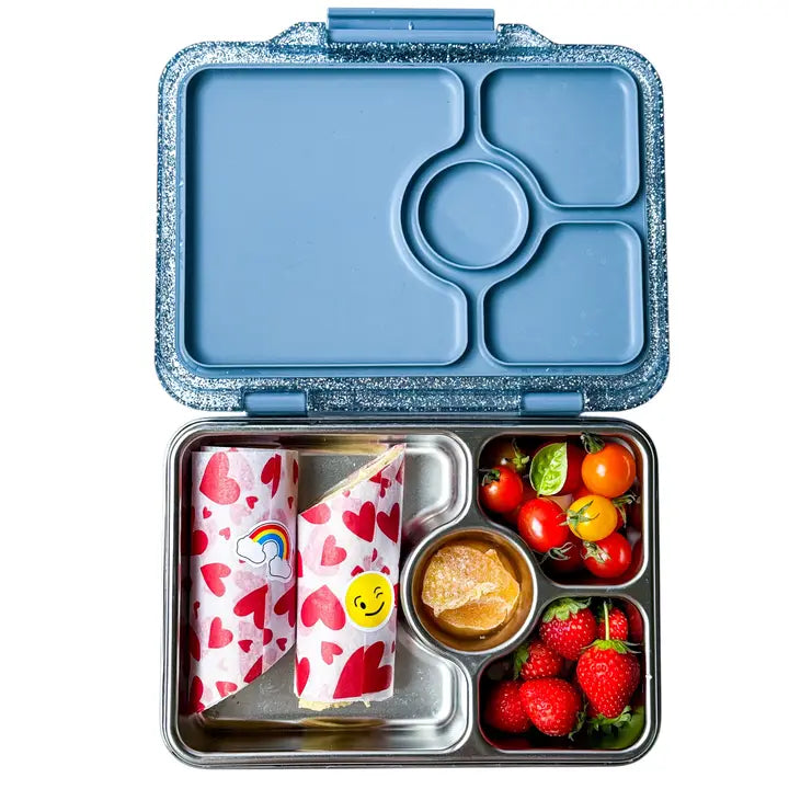 Znünibox Edelstahl Yumbox Prêt Glitzer Hellblau