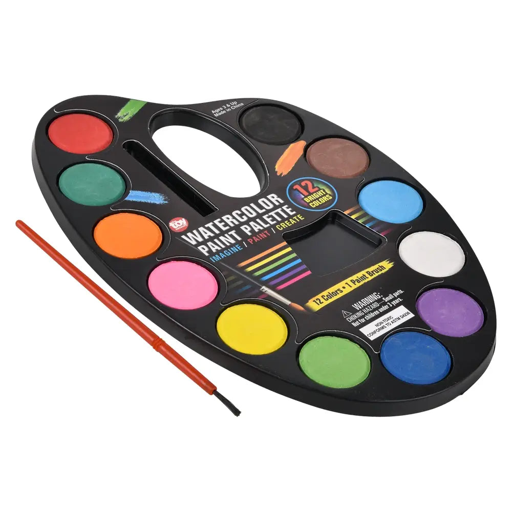12-Farben Wasserfarbpalette