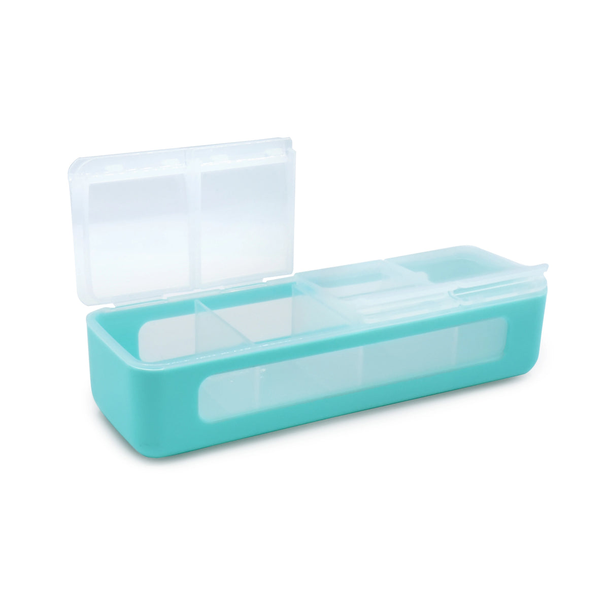 Znünibox Snackbox Melii mit 4 Fächern Türkis