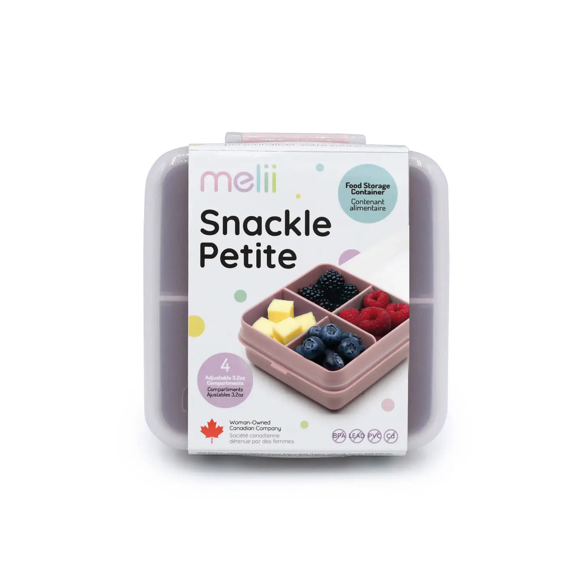 Znünibox Snackbox Melii mit 4 Fächern Small Rosa