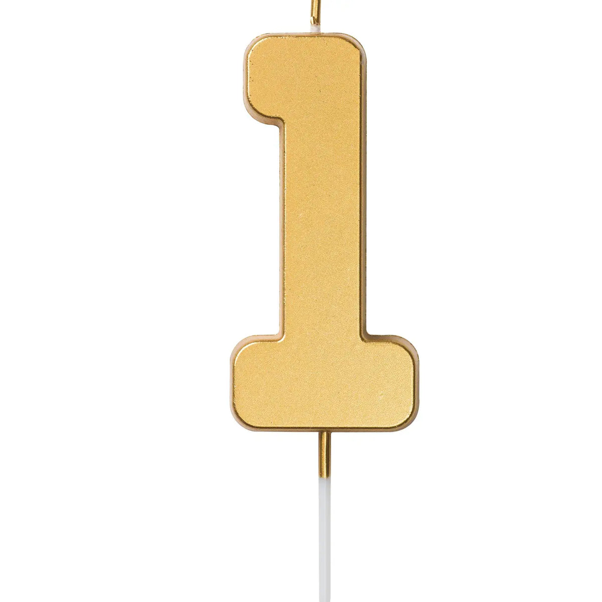 Geburtstagskerze Zahlenkerze Gold 1