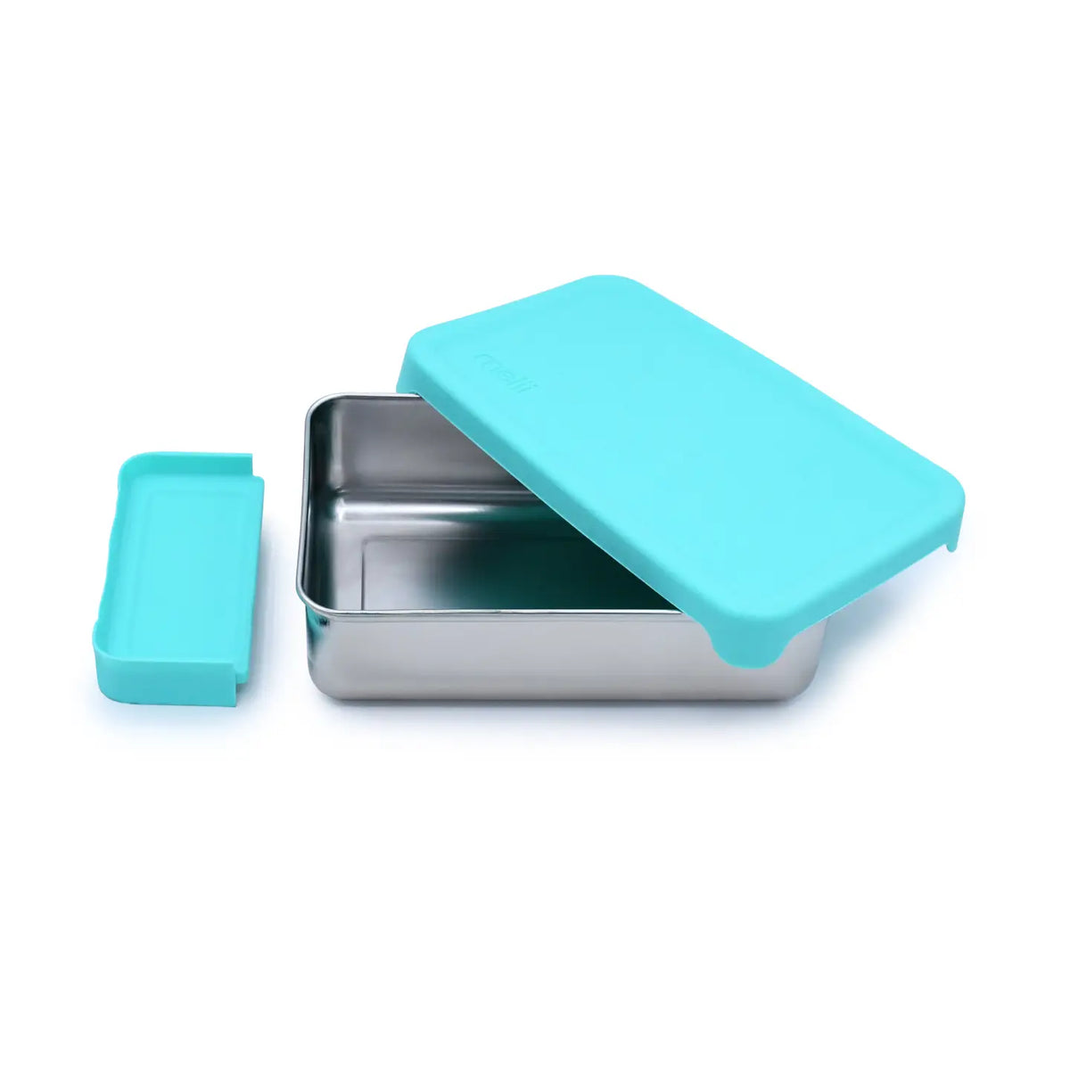 Edelstahl Znünibox Melii mit Trennsteg Blau