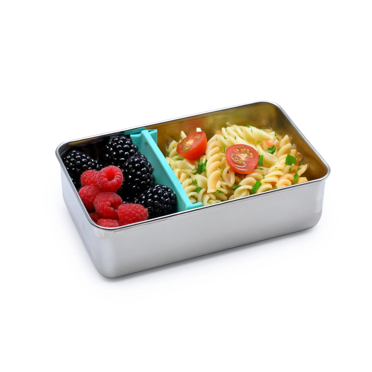 Edelstahl Znünibox Melii mit Trennsteg Blau
