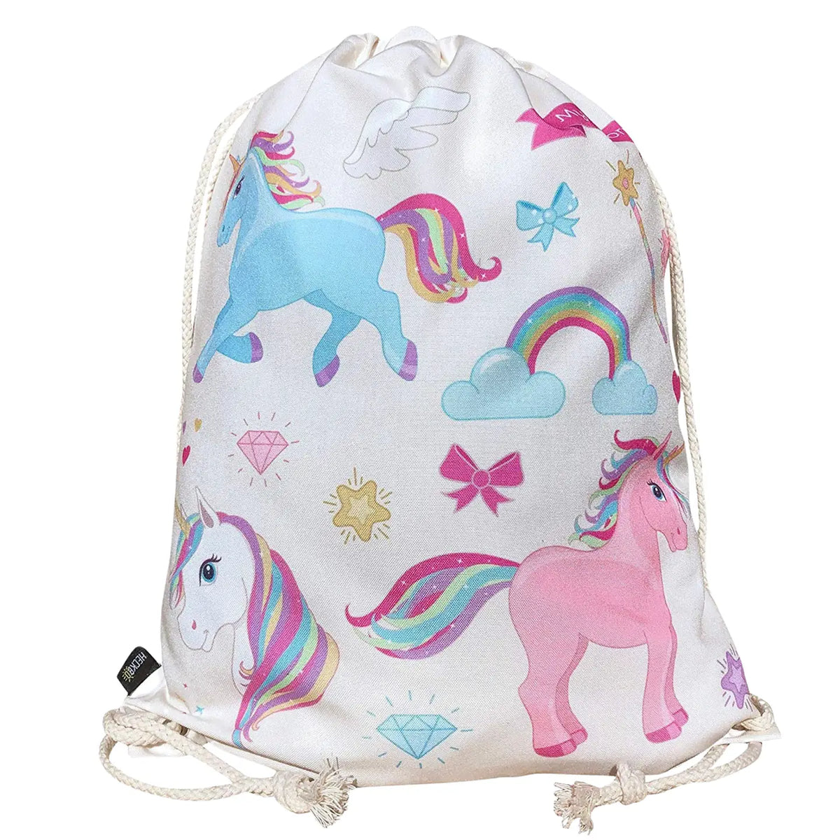 Turnbeutel Kinder Polyester Einhorn