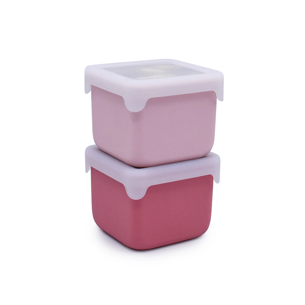 Snackbehälter XL aus Silikon Rosa / Beere