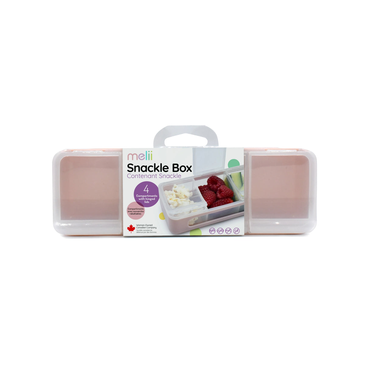 Znünibox Snackbox Melii mit 4 Fächern Rosa