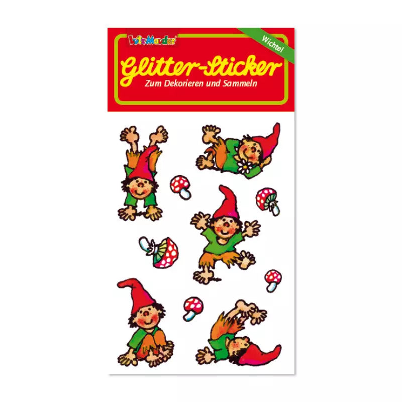 Glitzer Sticker Wichtel