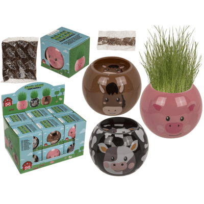 Graskopf Mini Bauernhoftiere assortiert