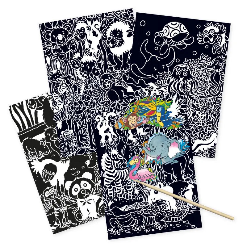 Kratzpapier Block XL Wildtiere