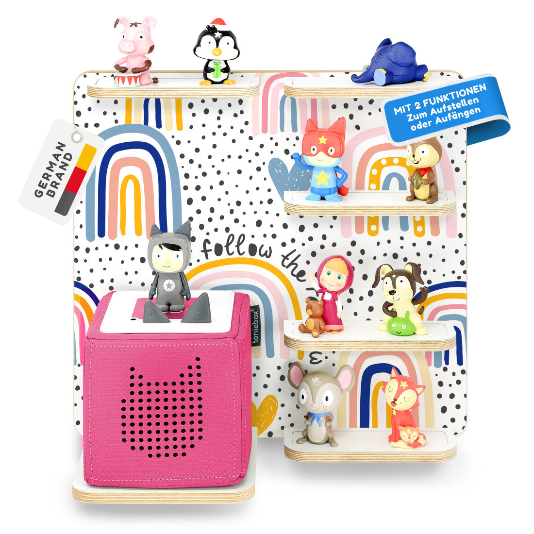 Toniebox 1 & 2 Regal Multi Regenbogen