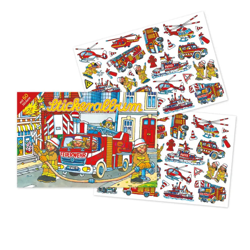 Stickeralbum mit Stickern Feuerwehr