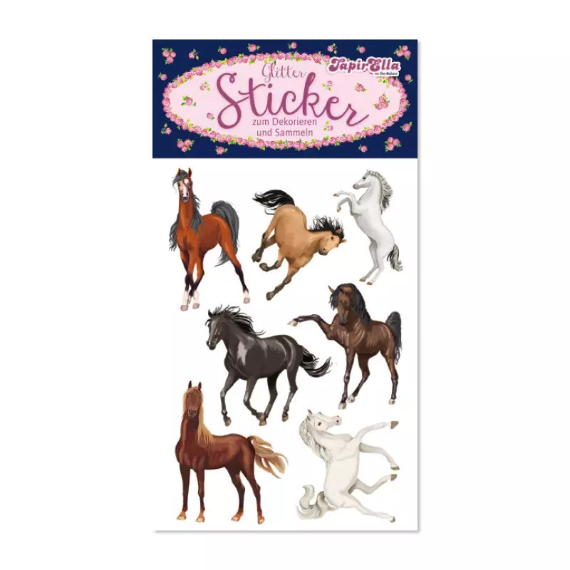 Glitzer Sticker Pferd