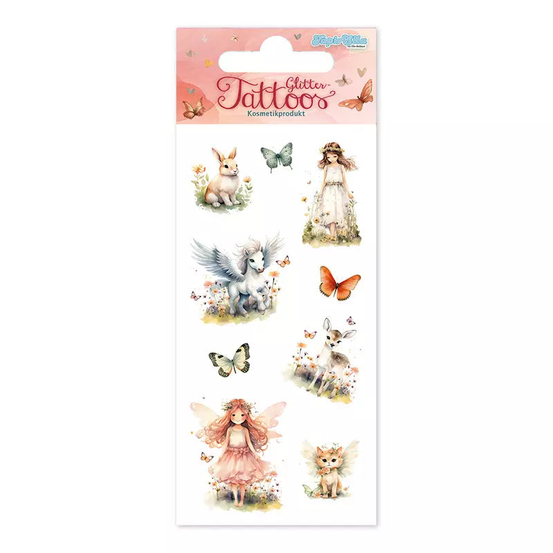 Kinder Glitzer Tattoo Elfenprinzessin