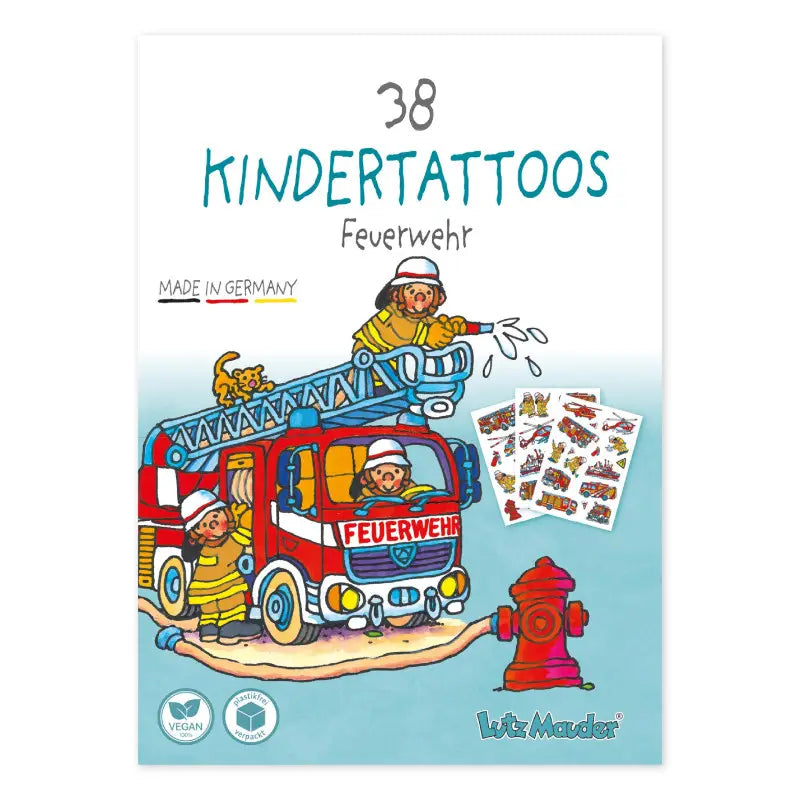 Kinder Tattoo Tapirella Feuerwehr
