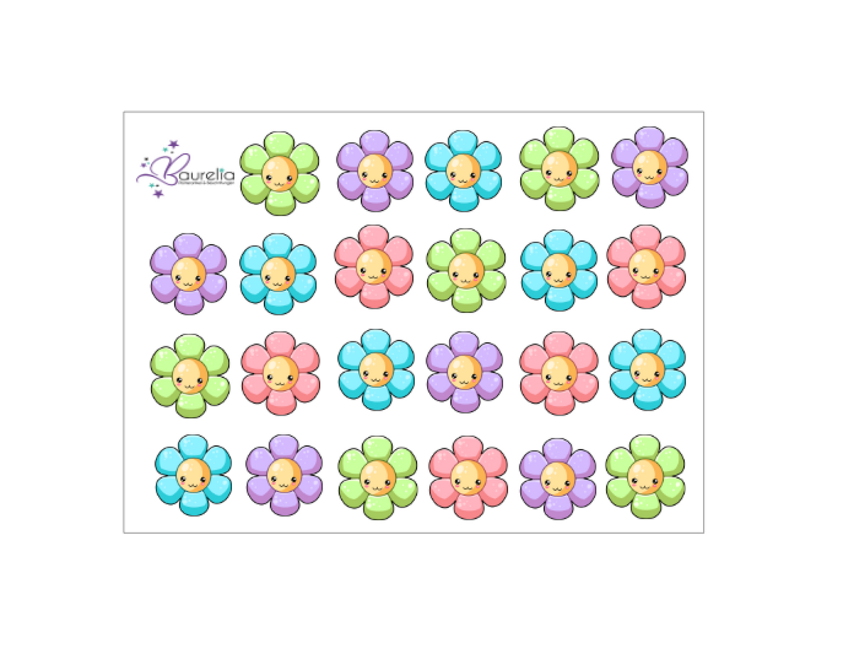 Stickerbogen Blume 4