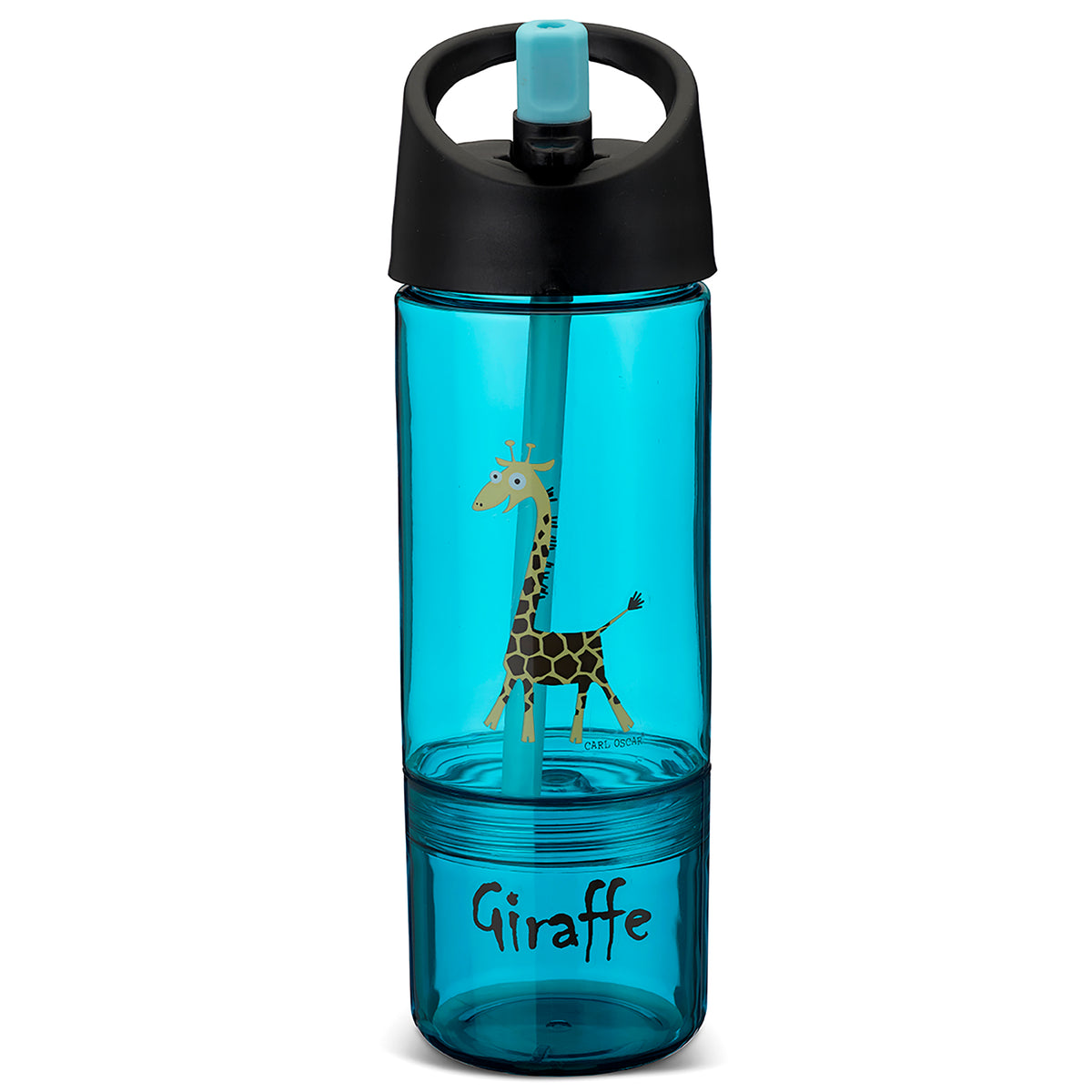Kinder Trinkflasche Carl Oscar 2 in 1 mit Snackbehälter Blau