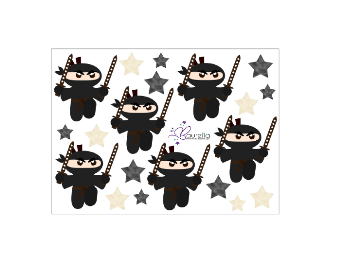 Stickerbogen Ninja 3
