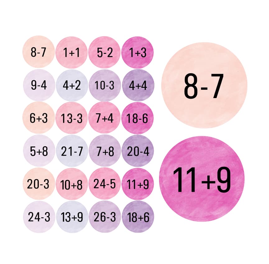 Adventskalender Zahlensticker Rechnungsaufgabe 12