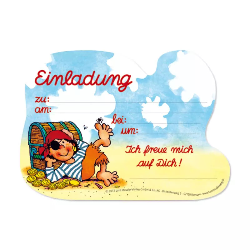 Einladungskarten Kindergeburtstag Pirat