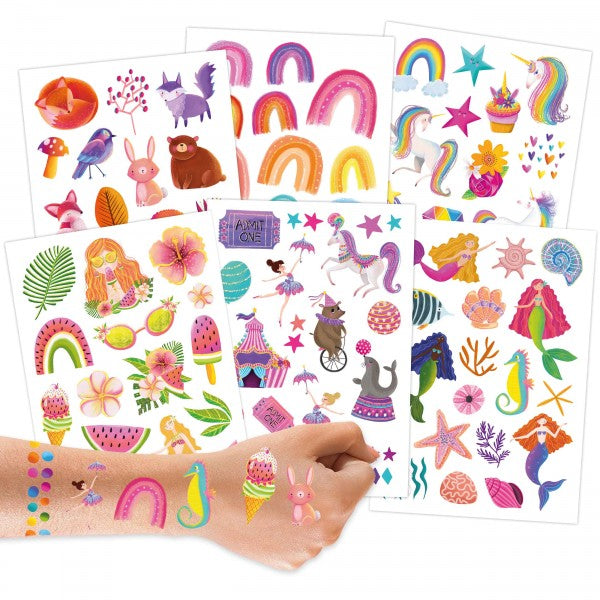 Kinder Tattoo 100 Stück Metallic Set Mädchen