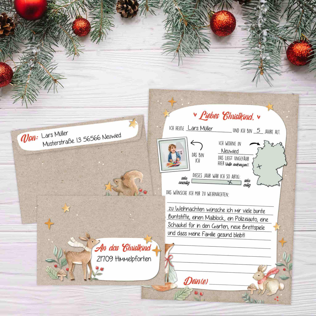 Briefe an das Christkind 2er Set