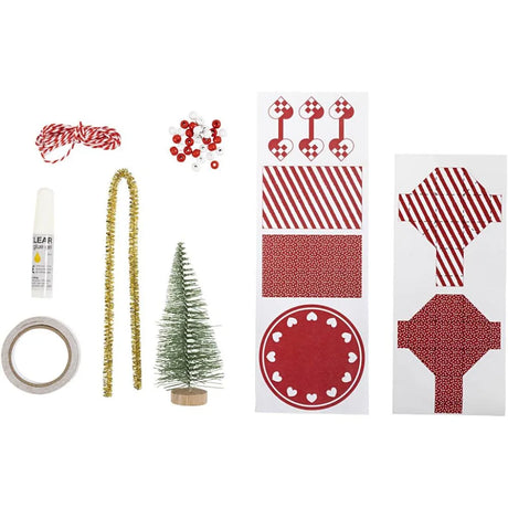 Wichtelzubehör Bastelset Weihnachtsbaum und Geschenke