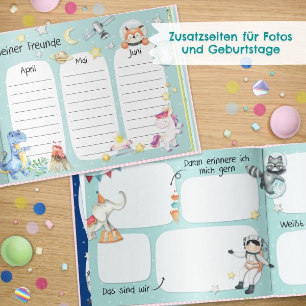 Freundebuch für Kinder in der Schule - Lila
