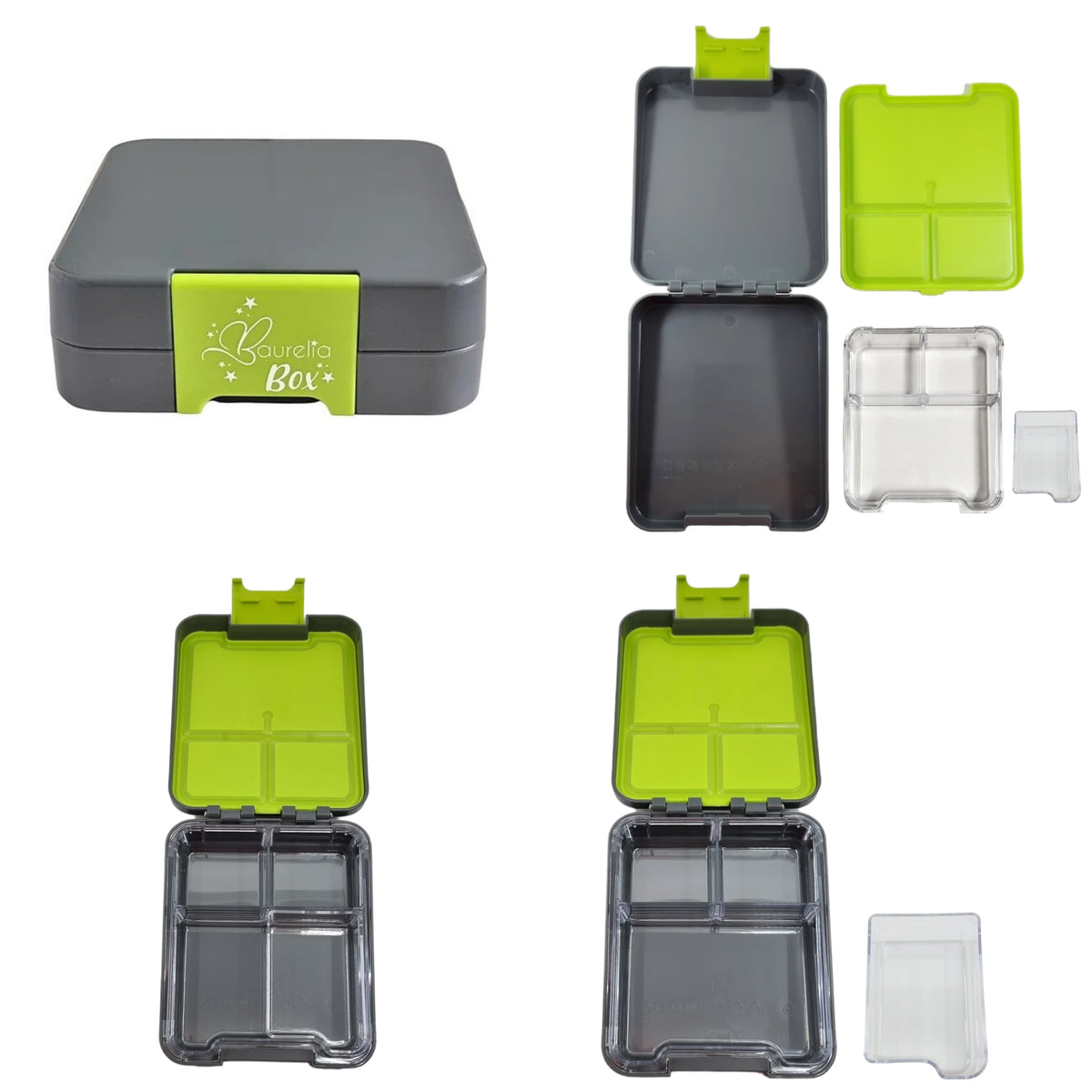 SET Znünibox und Trinkflasche Baurelia Box Midi mit Ion8 500ml Grau