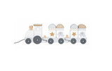 JABADABADO Holz Eisenbahn mit Steckformen Silber