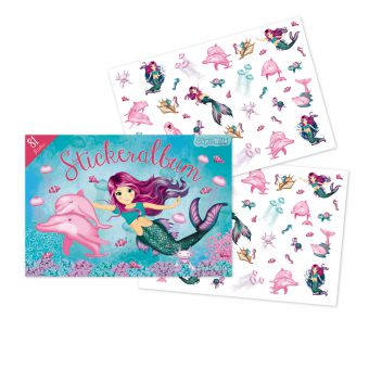 Stickeralbum mit Stickern Meerjungfrau